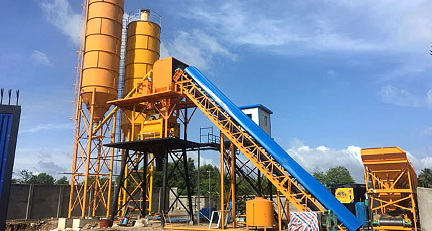 Planta dosificadora con banda transportadora Hamac in Philippines 